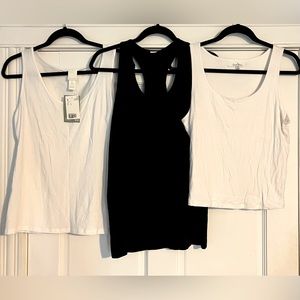 3 Tank Tops including Brand New H&M White Tank Top
Tags Still On
Size L